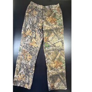 Gamehide Mens Realtree Edge Camo Hunting Pants 100% Cotton CWF Tree Camo K16